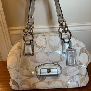 Coach Kristin Signature Dome Sequin Shoulder Bag